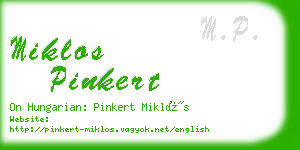 miklos pinkert business card